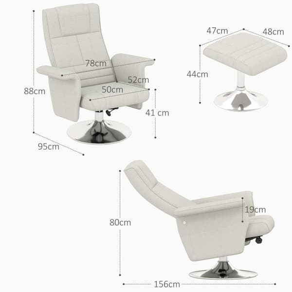 Rootz Massagestol med avföring - Recliner - Relaxationsstol - 8 -punktsvibration - 78 cm x 95 cm x 88 cm