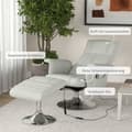 Miniatyrbild 7 av 11: Rootz Massagestol med avföring - Recliner - Relaxationsstol - 8 -punktsvibration - 78 cm x 95 cm x 88 cm