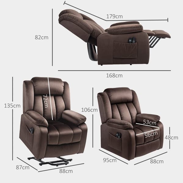 Rootz stand -up hvilestol - Massagestol - Lumbin Opvarmning - Velvet Comfort - 88W X 95d x 106H cm