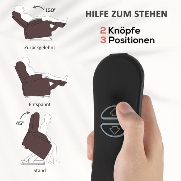 Rootz stand -up hvilestol - Massagestol - Lumbin Opvarmning - Velvet Comfort - 88W X 95d x 106H cm