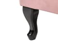 Miniatyrbilde 11 av 11: Høyrevendt Sjeselong Rosa Fløyelspolstring Svarte ben Oppbevaringsrom Tuftet sete Bolsterpute Glam Retro Design