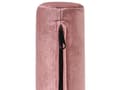 Miniatyrbilde 8 av 11: Venstrevendt Sjeselong Rosa Fløyelspolstring Svarte ben Oppbevaringsrom Tuftet sete Bolsterpute Glam Retro Design