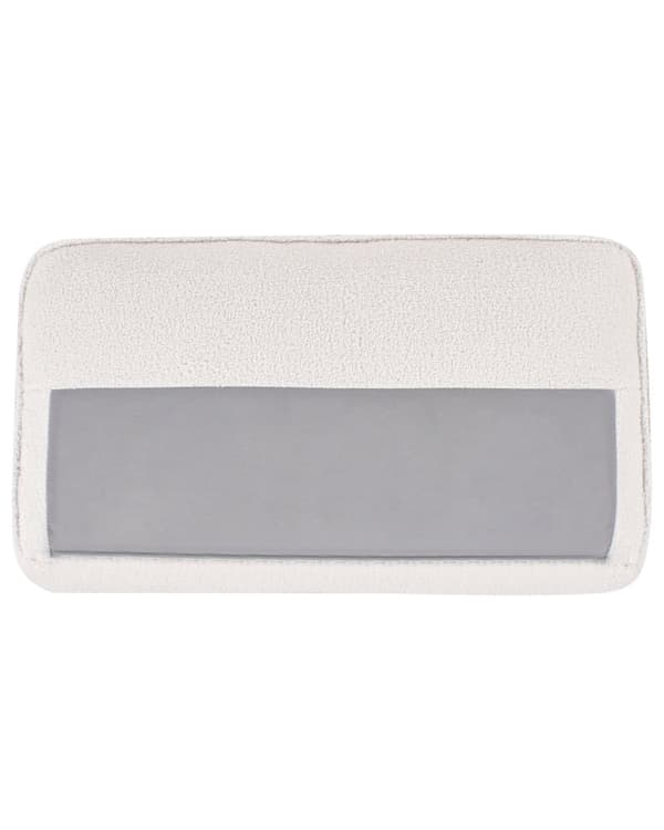 Lenestol Hvit Boucle Fabric Minimalistisk Stil Stue Aksentstol Svarte Ben Sporarm