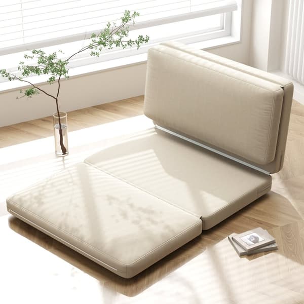 Rootz 2 -in -1 -taitettu lepotuoli - vieraspatja - laiska sohva - suurin mukavuus - 120w x 80d x 75h cm (tuoli), 120w x 275d x 10h cm (sänky) - ruskea