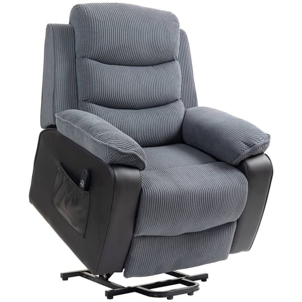 Rootz Riser Recliner -tuoli - Stand -Up -tuoli - Electric TV -tuoli - Kaukosäädin - 96 cm x 96cm x 108cm - Harmaa vaurahtainen kansi