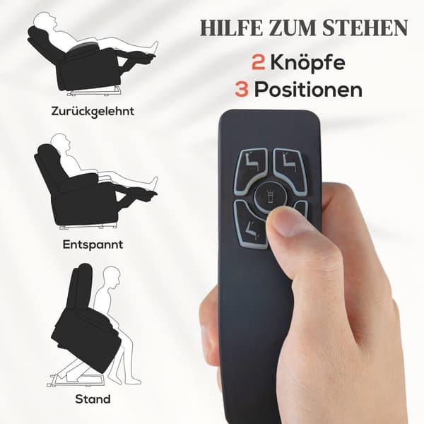 Rootz 2 -i -1 hvilestolstol - tv -lænestol - biografsæde - USB -porte, lommefjedre - 92 cm x 95 cm x 107 cm (lodret) - sort