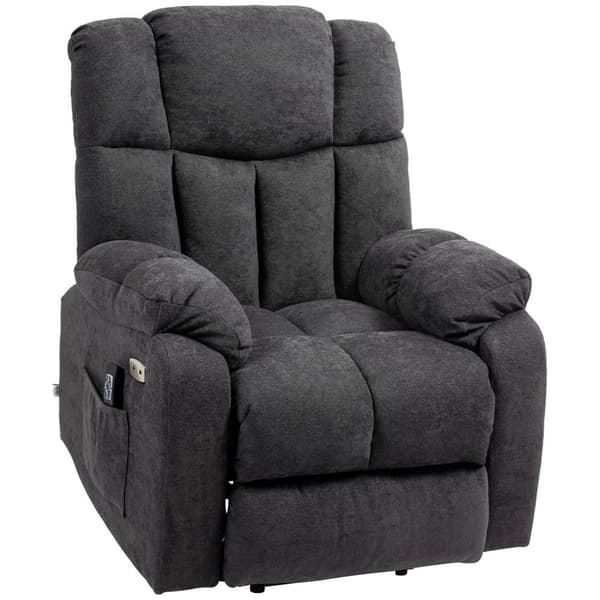 Rootz 2 -i -1 hvilestolstol - tv -lænestol - biografsæde - USB -porte, lommefjedre - 92 cm x 95 cm x 107 cm (lodret) - sort