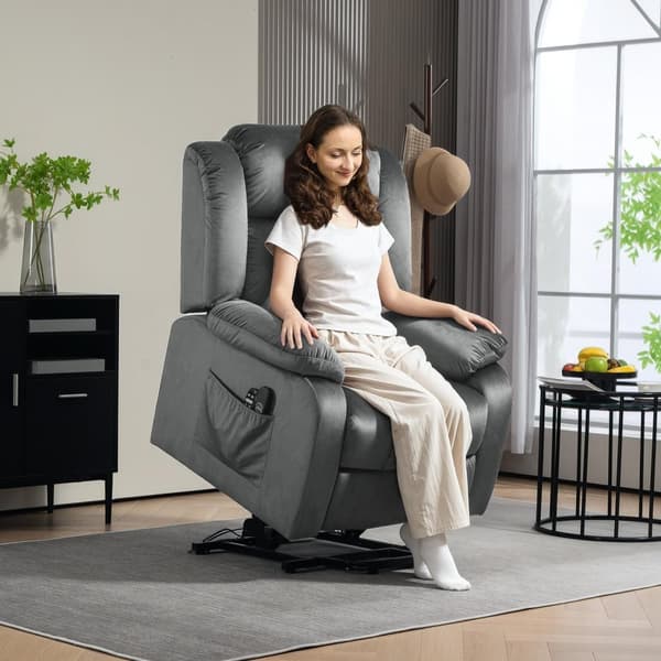 Rootz Stand -Up Massage Recliner Chair - Lift Chair - Lumbal Heating - 8 -punktsmassage - 88W X 95D x 106H cm