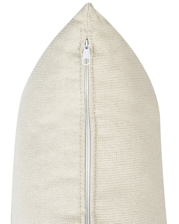 Lenestol Lysebeige Stoff Dypt og bredt sete Lav profil Ryggstøtte og armlener med puter Moderne design