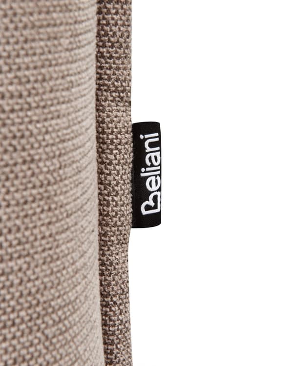 Lenestol Taupe Stoff Dypt og bredt sete Lav profil Ryggstøtte og armlener med puter Moderne design