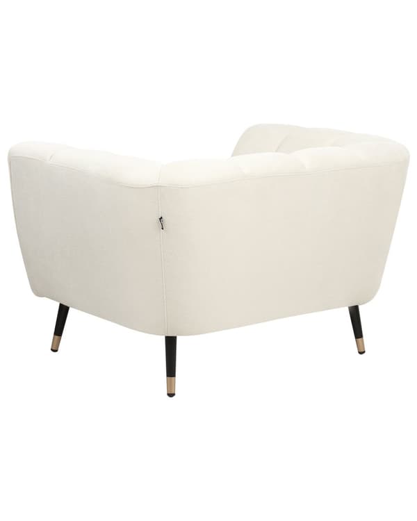 Lenestol Lysebeige Stoff Dypt og bredt sete Lav ryggstøtte Moderne design Hvilestol