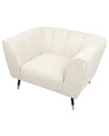 Miniatyrbilde 7 av 10: Lenestol Lysebeige Stoff Dypt og bredt sete Lav ryggstøtte Moderne design Hvilestol