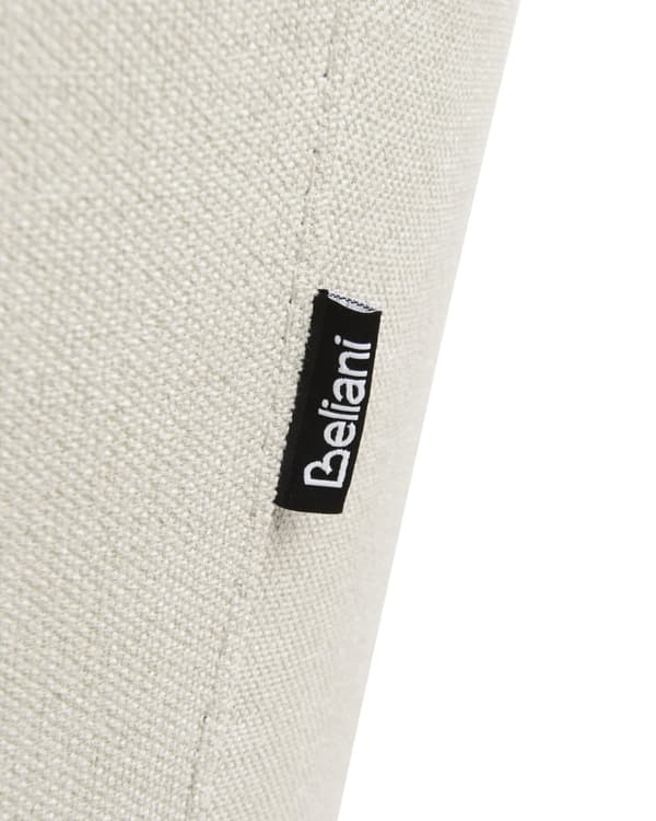 Lenestol Lysebeige Stoff Dypt og bredt sete Lav ryggstøtte Moderne design Hvilestol