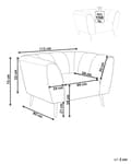 Miniatyrbilde 3 av 10: Lenestol Taupe Stoff Dypt og bredt sete Lav ryggstøtte Moderne design Hvilestol