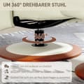 Miniatyrbillede 5 af 11: Rootz liggende stol med afføring - Loungestol - TV -stol - Ergonomisk luksus - 94 cm x 98 cm x 104 cm - Hvid - Faux læder