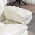 Miniatyrbillede 8 af 11: Rootz liggende stol med afføring - Loungestol - TV -stol - Ergonomisk luksus - 94 cm x 98 cm x 104 cm - Hvid - Faux læder