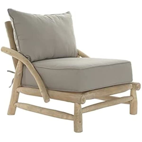 Fåtölj - DKD Heminredning - Standard - Teak och polyester - 1 sits - Modern