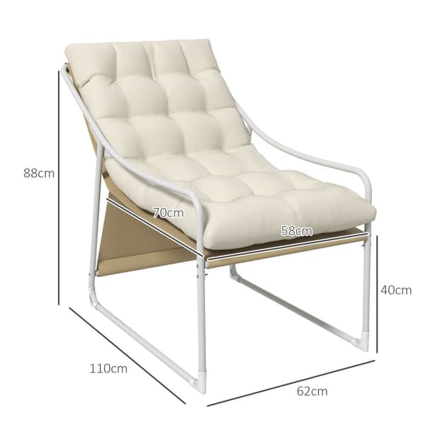 Rootz Garden Chair - Outdoor Seat - Uteplatsmöbler - Brown - Stålram - 10 cm POLDING - Komfortryggstöd - 62W X 110D X 88H CM