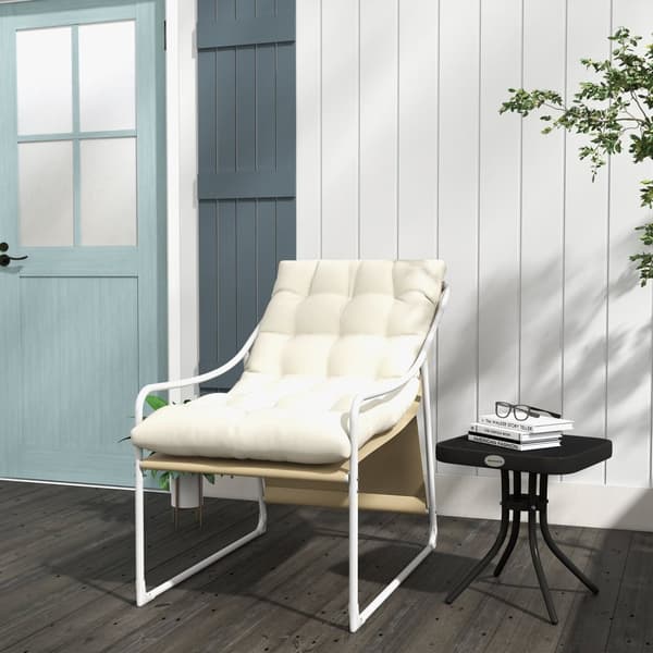 Rootz Garden Chair - Outdoor Seat - Uteplatsmöbler - Brown - Stålram - 10 cm POLDING - Komfortryggstöd - 62W X 110D X 88H CM