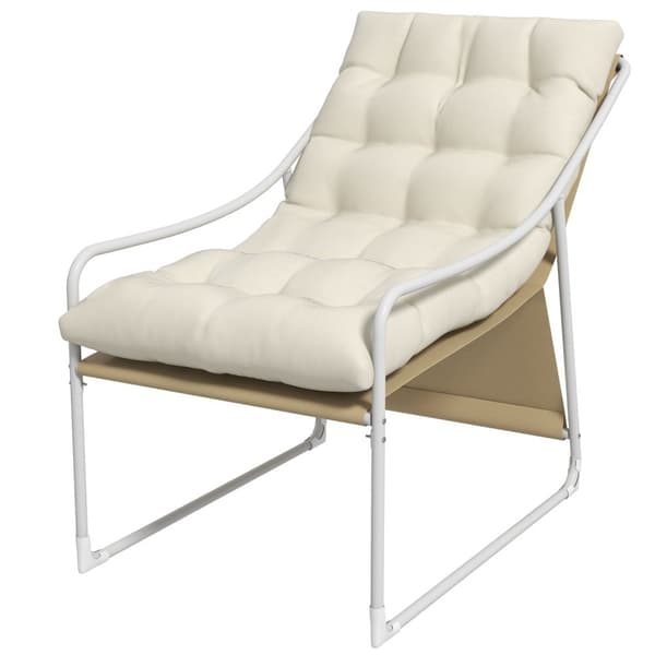 Rootz Garden Chair - Outdoor Seat - Uteplatsmöbler - Brown - Stålram - 10 cm POLDING - Komfortryggstöd - 62W X 110D X 88H CM