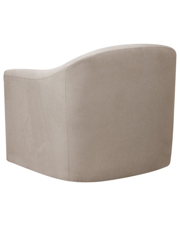 Lenestol Taupe Polyesterstoff Svingbar Vannavvisende Retro og minimalistisk stil Stue Hvilestol