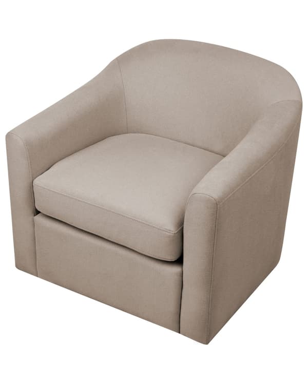 Lenestol Taupe Polyesterstoff Svingbar Vannavvisende Retro og minimalistisk stil Stue Hvilestol