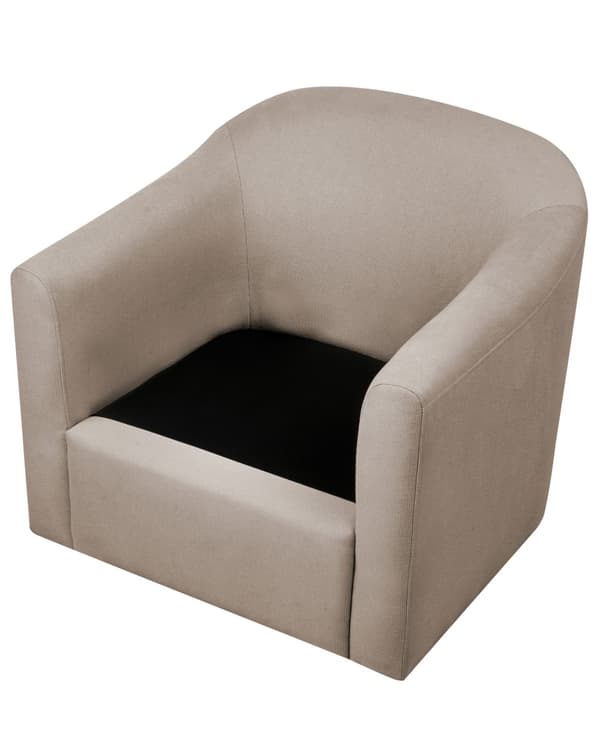 Lenestol Taupe Polyesterstoff Svingbar Vannavvisende Retro og minimalistisk stil Stue Hvilestol