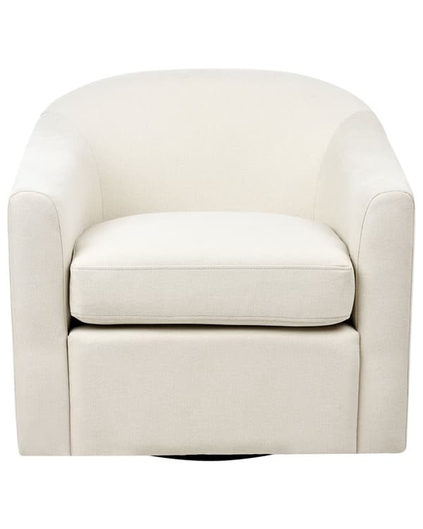 Lenestol Lys beige Polyesterstoff Svingbar Vannavvisende Retro og minimalistisk stil Stue Hvilestol
