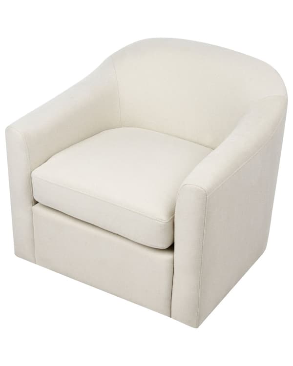 Lenestol Lys beige Polyesterstoff Svingbar Vannavvisende Retro og minimalistisk stil Stue Hvilestol