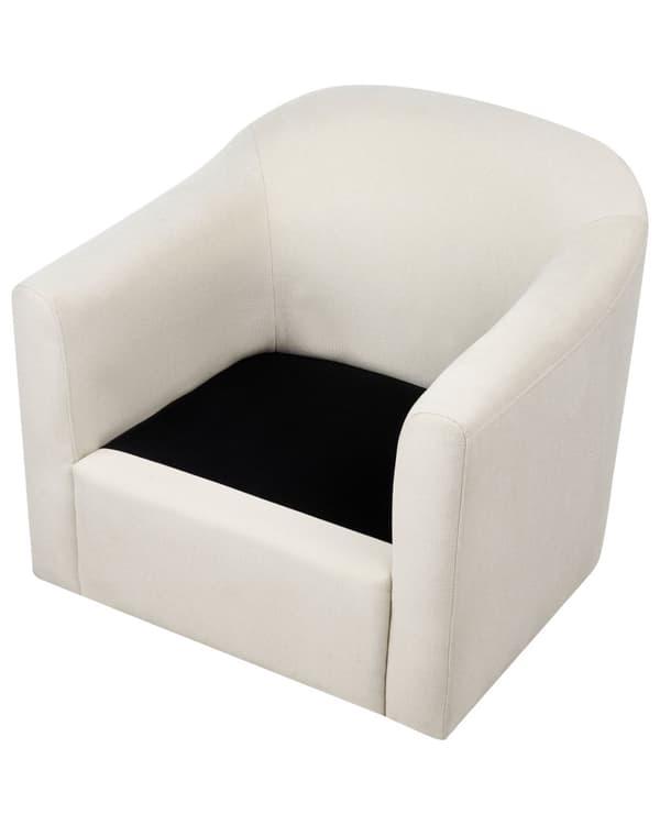 Lenestol Lys beige Polyesterstoff Svingbar Vannavvisende Retro og minimalistisk stil Stue Hvilestol