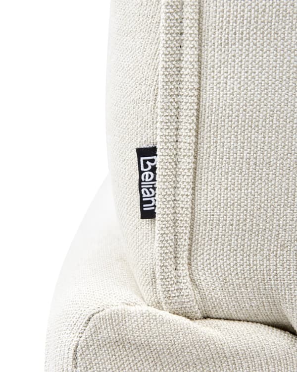 Lenestol Lys beige Polyesterstoff Ben i gummitre Vannavvisende Retro og minimalistisk stil Stue Hvilestol
