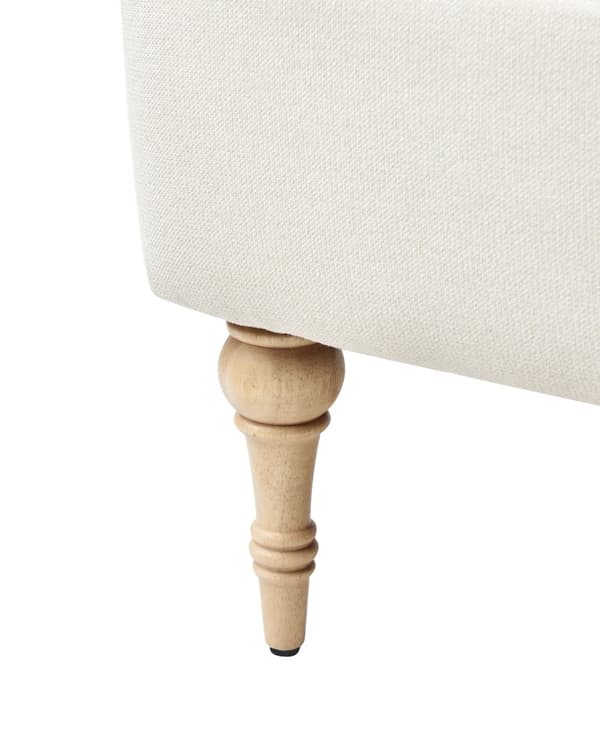 Lenestol Lys beige Polyesterstoff Ben i gummitre Vannavvisende Retro og minimalistisk stil Stue Hvilestol
