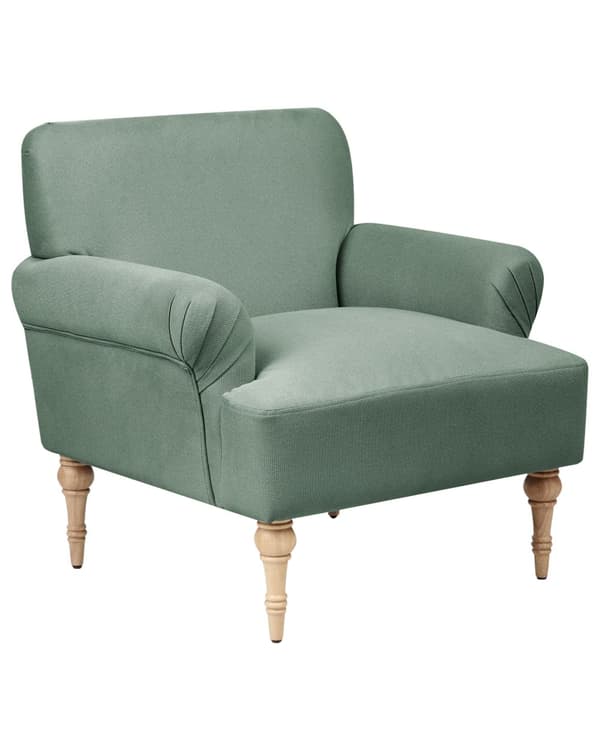 Lenestol Grønn Polyesterstoff Ben i gummitre Vannavvisende Retro og minimalistisk stil Stue Hvilestol