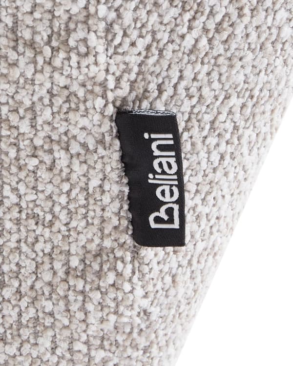Lenestol med fotskammel Lys beige Stoff Metallben Svingbar Moderne og retro stil Stue Hvilestol