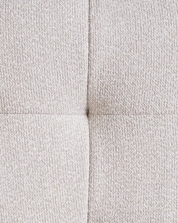 Lenestol med fotskammel Lys beige Stoff Metallben Svingbar Moderne og retro stil Stue Hvilestol