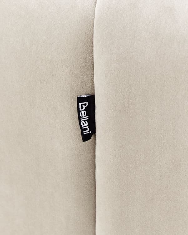 Lænestol Beige Velour Stof Stuestol med Armlæn Hvilestol Stuen Bred Rund Ryg Loungestol Polstret Moderne Design Møbel