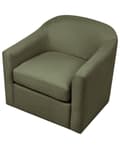Miniatyrbillede 6 af 11: Drejelig lænestol grøn polyester stofbetræk vandafvisende stof retro minimalistisk stil stue