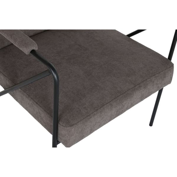 Lenestol DKD Home Decor Grå Metall Polyester (64 x 69,5 x 76 cm)