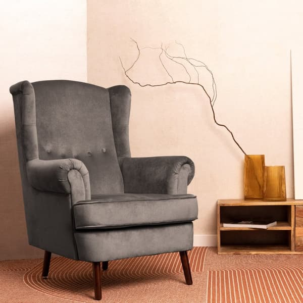 Fåtölj | FOSSBY | grå | 86x85x108 cm | 844824