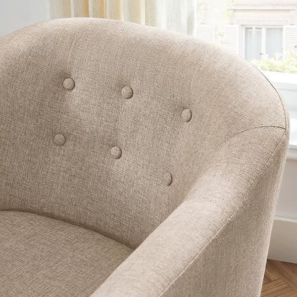 Nojatuoli, lepotuoli, televisiotuoli, lounge-tuoli, Vasagle, 69x68,5x77 cm, harmaa, beige.