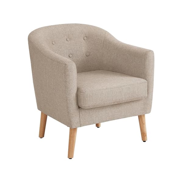 Nojatuoli, lepotuoli, televisiotuoli, lounge-tuoli, Vasagle, 69x68,5x77 cm, harmaa, beige.