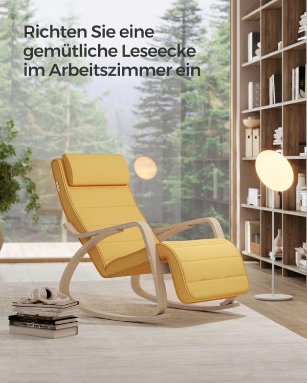 Gynge stol, LYY10M, 121x67 cm, Gul