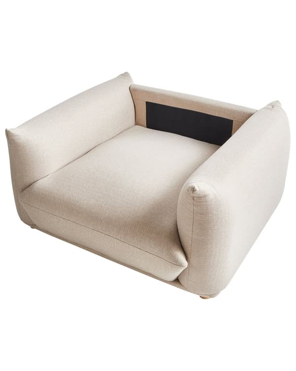 Lenestol i Lys Beige Stoff med Myke Treben Moderne Skandinavisk Innredningsstil
