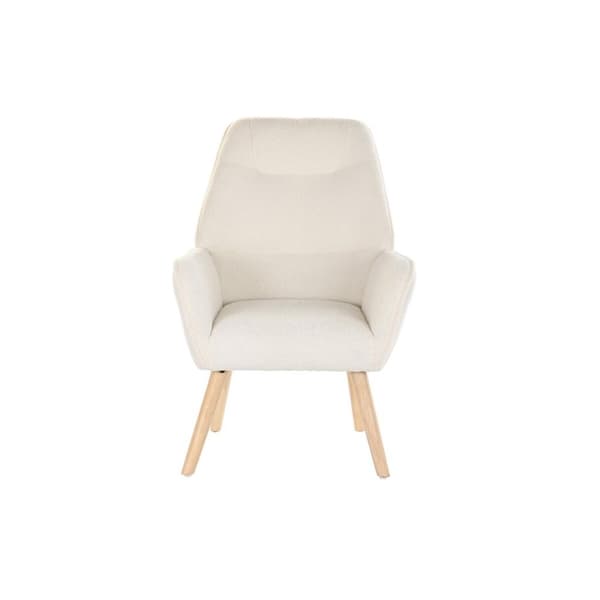 Lænestol DKD Home Decor Flødefarvet Natur 65 x 75 x 96 cm