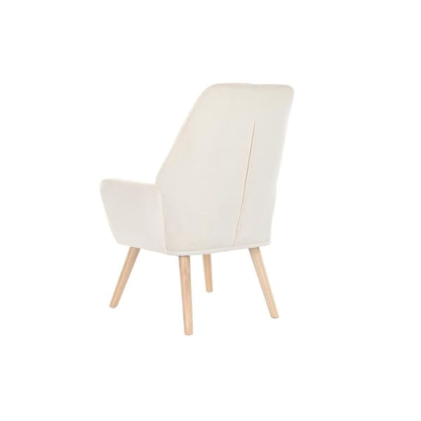 Lænestol DKD Home Decor Flødefarvet Natur 65 x 75 x 96 cm