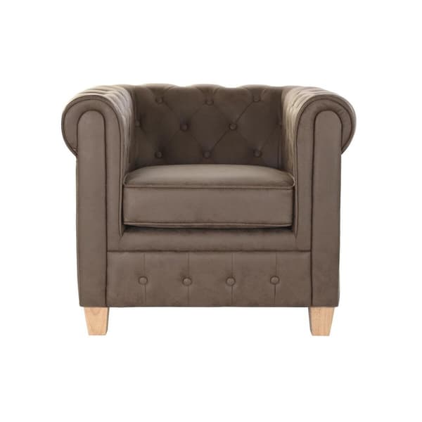 Lænestol DKD Home Decor 80 x 80 x 70 cm Træ Mørkebrun