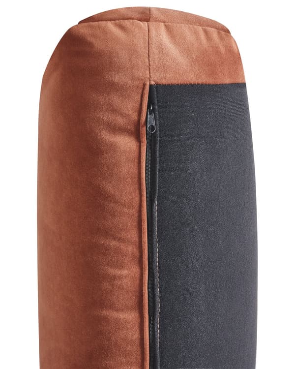Brun polstret cocktail-lænestol træben moderne retro polstring