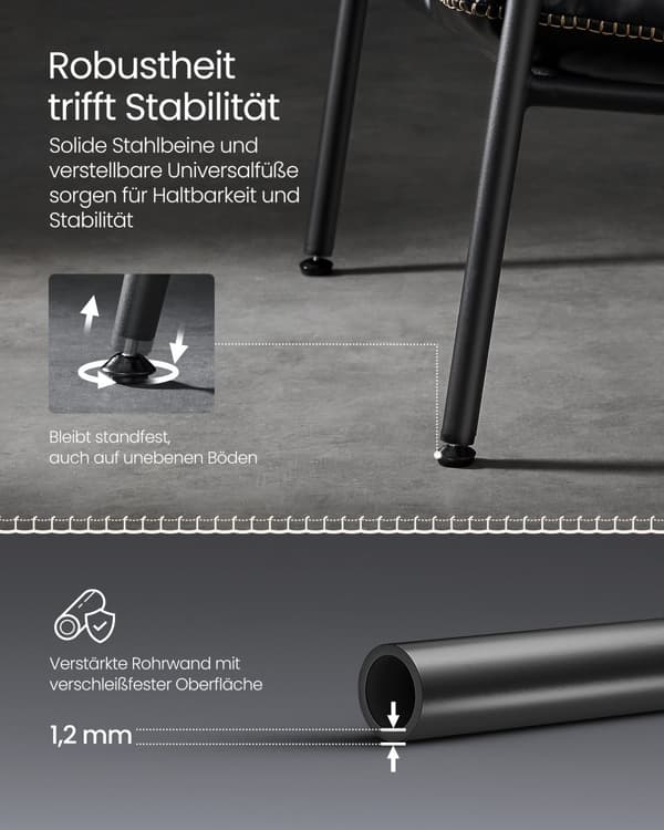 Ekho armsteststol med metallram - Bekväm design