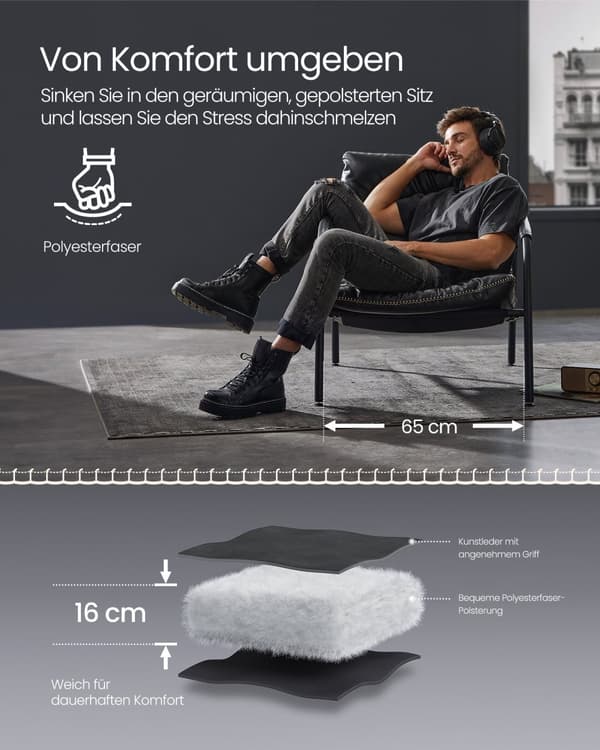 Ekho armsteststol med metallram - Bekväm design