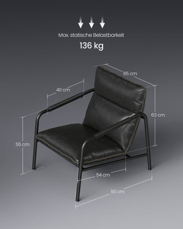 Ekho armsteststol med metallram - Bekväm design